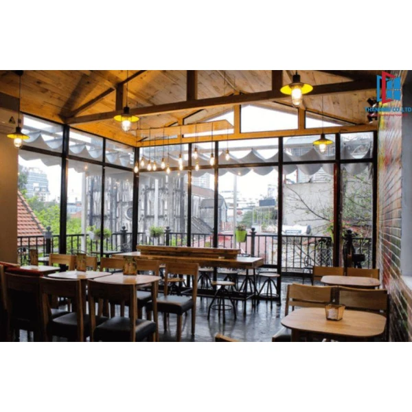 Vách ngăn kính cho mặt tiền cửa hàng, quán cà phê