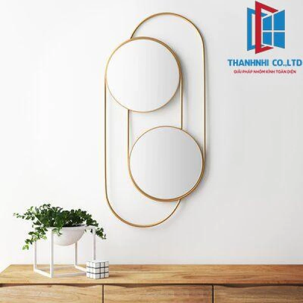 Gương trang trí hiện đại khung inox INOXBR236